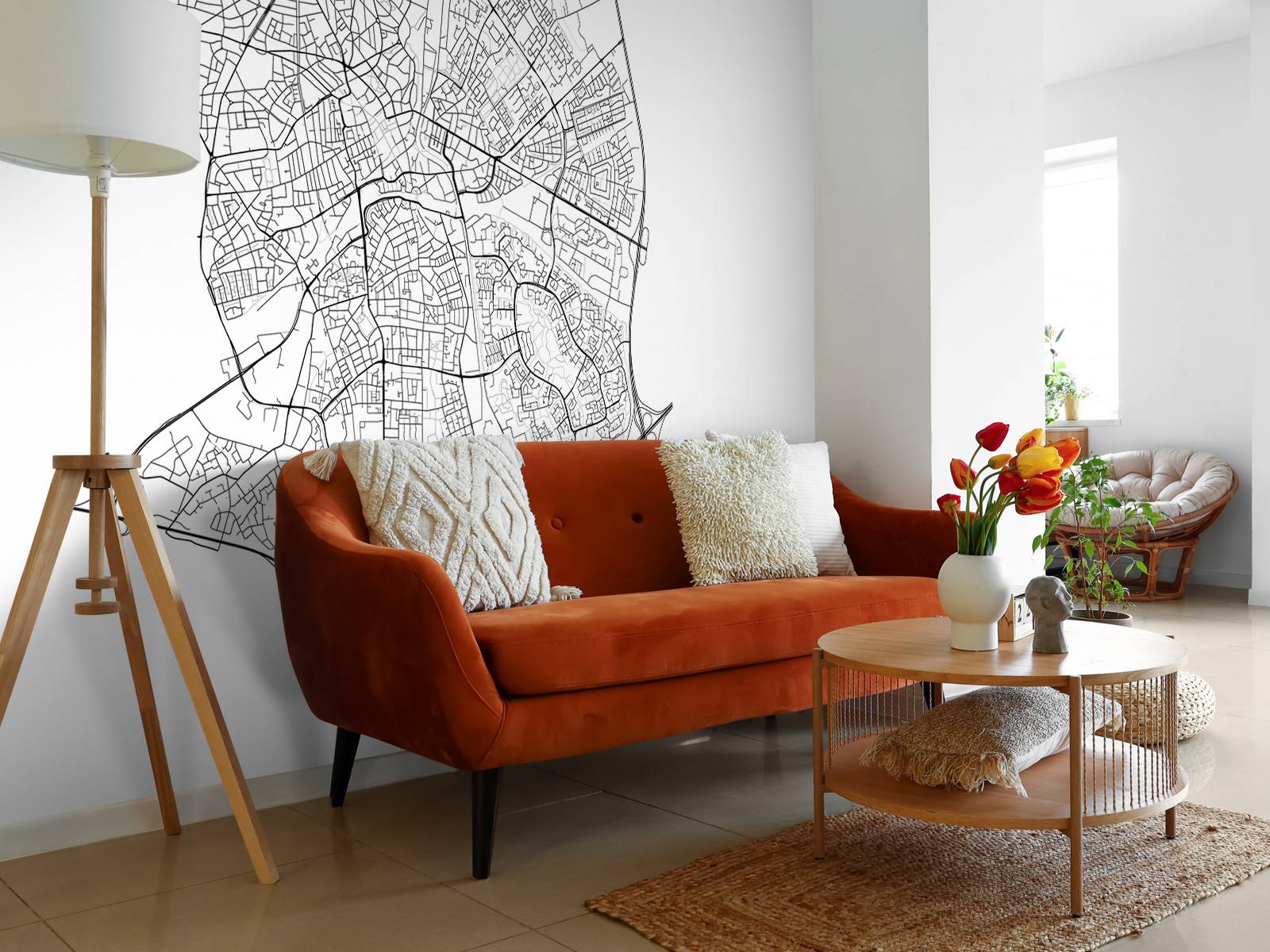 Map of Apeldoorn, white