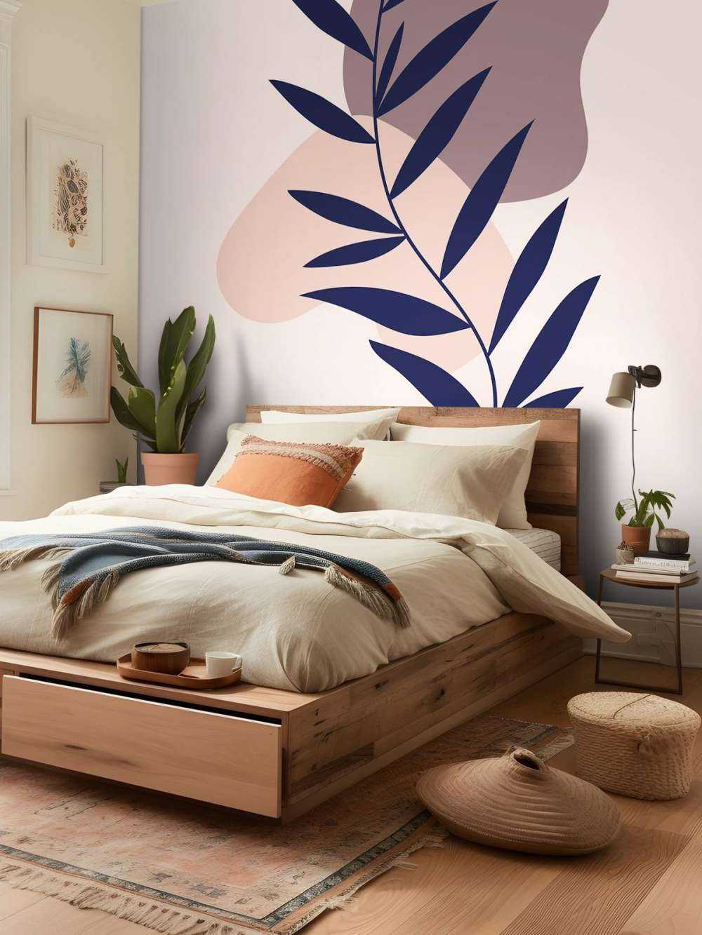 Blauwe plant en vormen