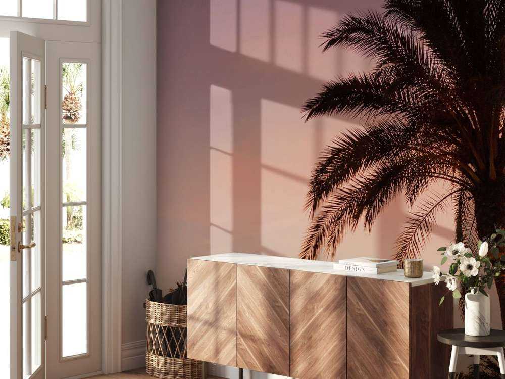 Palmbomen en zonsondergang