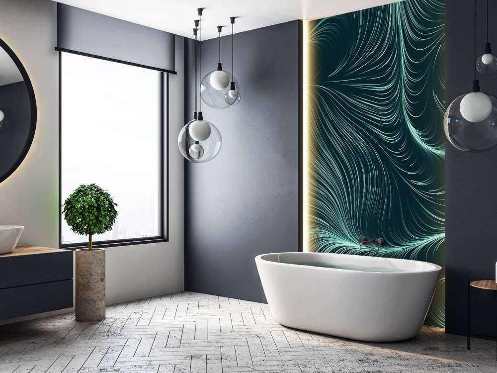 Green illuminated lines