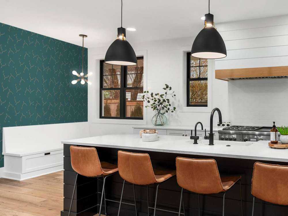 Teal branches pattern