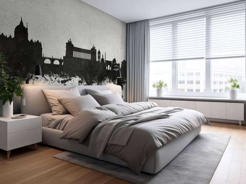 Watercolor skyline, Rome