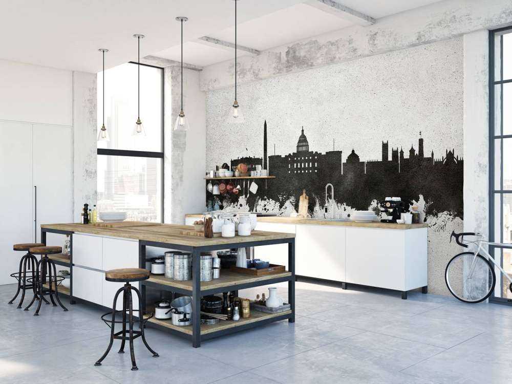 Watercolor skyline, Washington