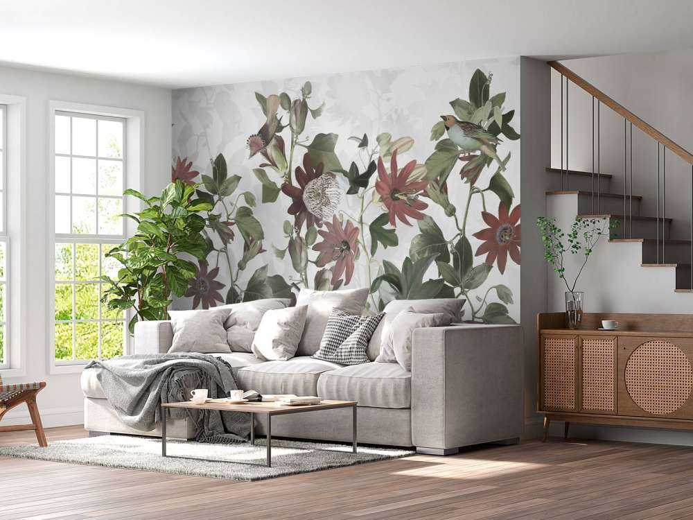 Seven Birds in Enchanted Foliage - Ivory