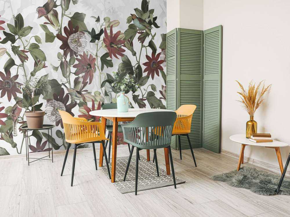 Seven Birds in Enchanted Foliage - Ivory