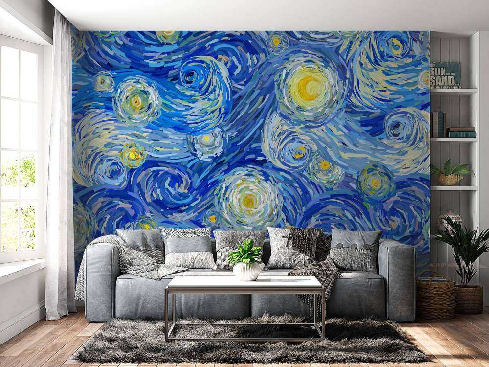 Starry night illustration