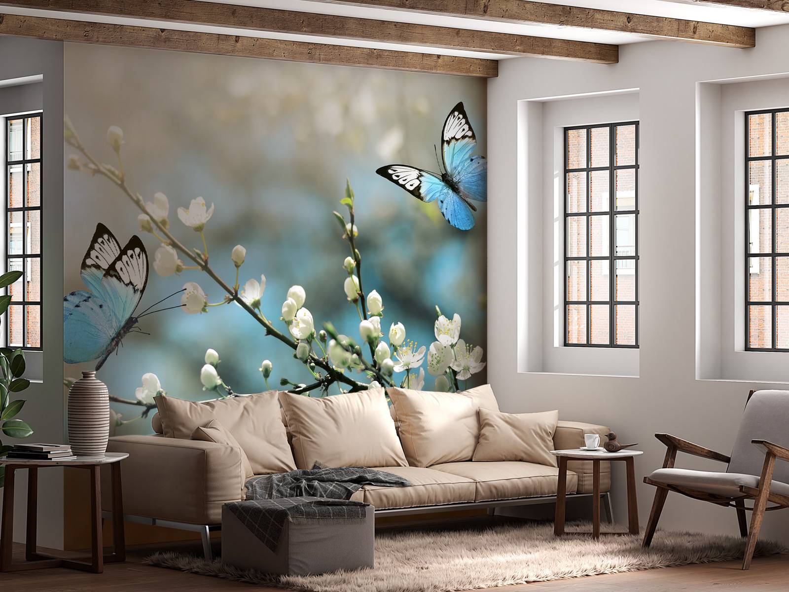 Blue butterflies