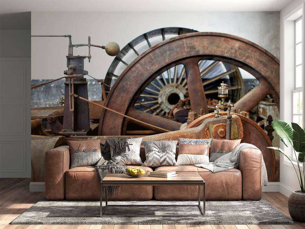 Part of a drive line of a steam engine (B) 