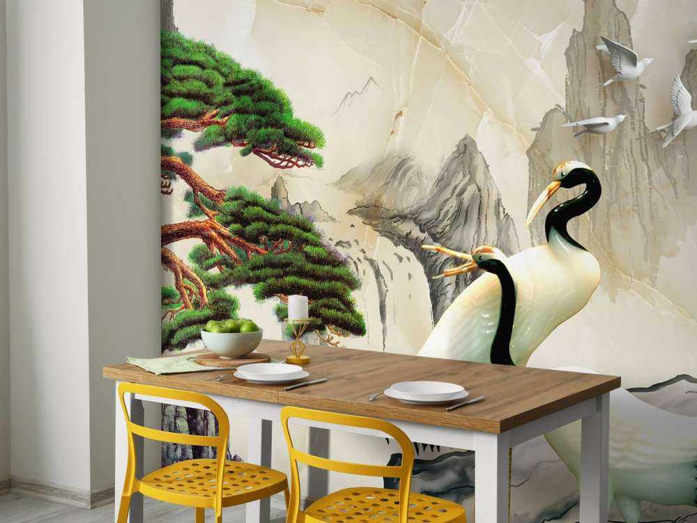 Cranes in a fantasy world