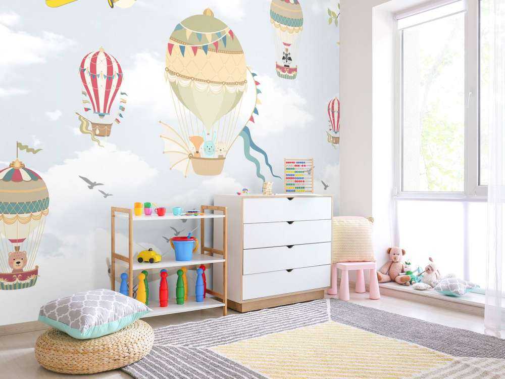 Animals in hot air balloons