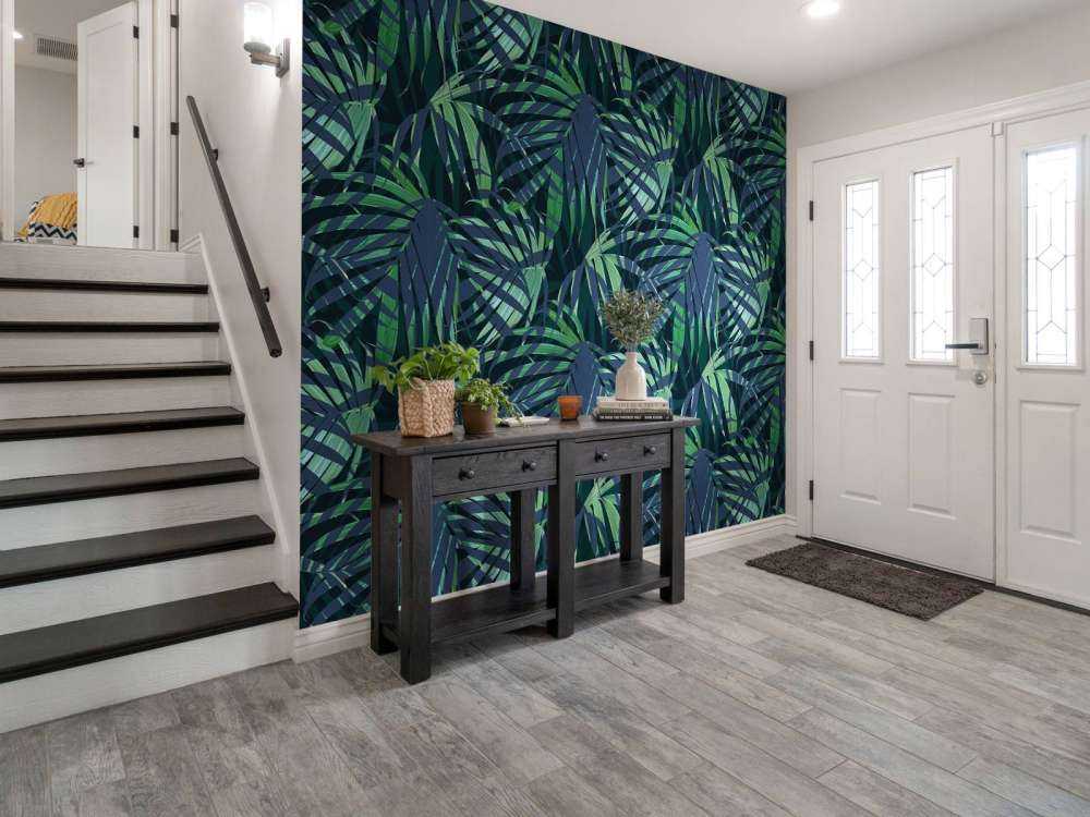 Green palm leaves