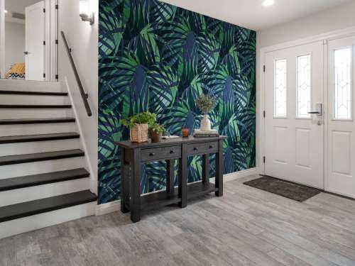 Green palm leaves