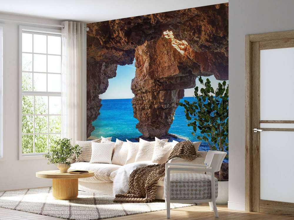 Cave above the sea