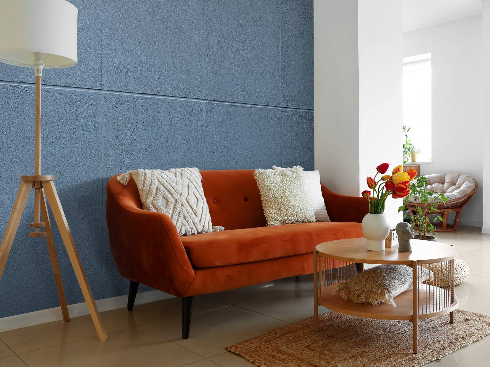 Painted concrete slabs