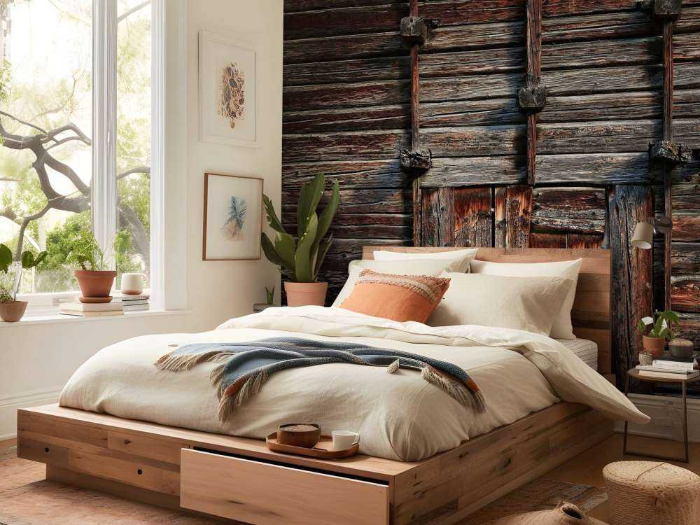 Old wood with beams