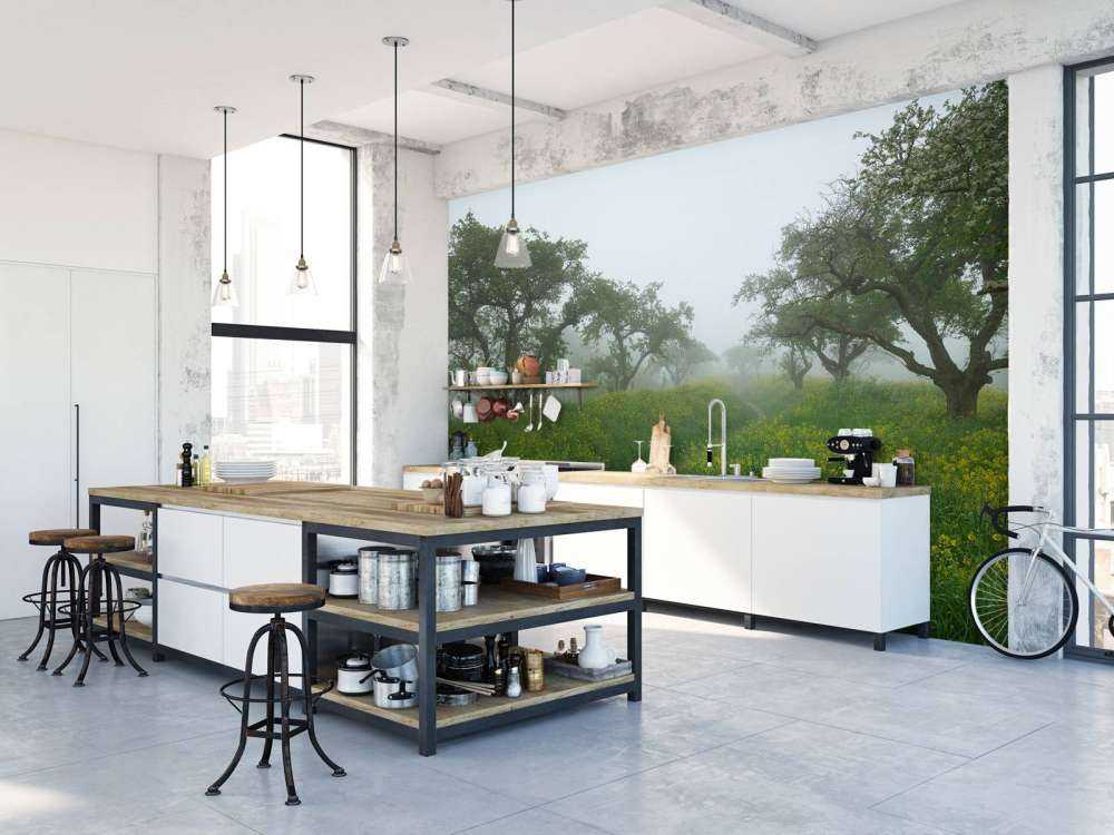 Pad door heuvels met gele bloemen