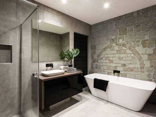 Old stone wall with arch