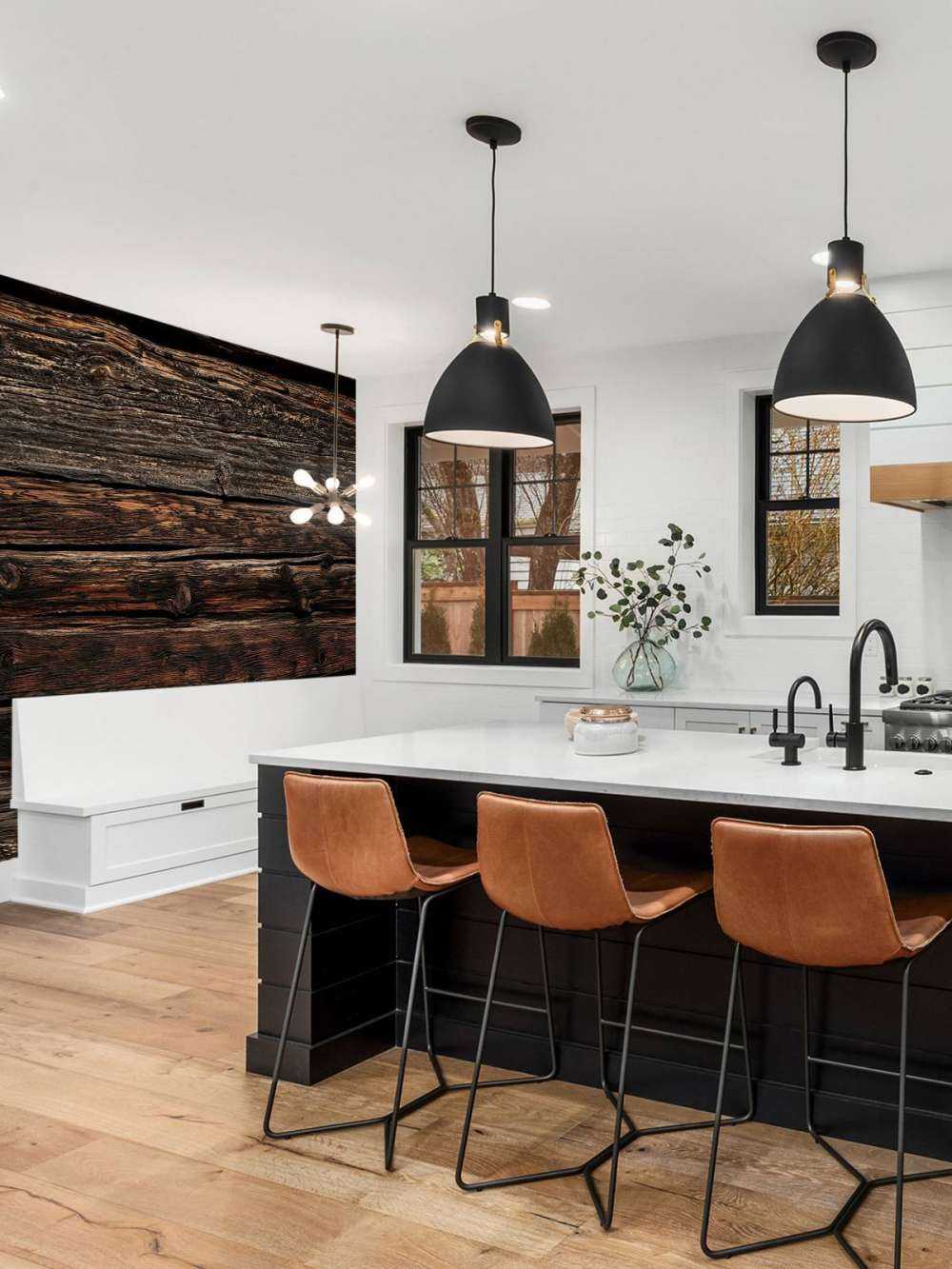 Dark old horizontal wood