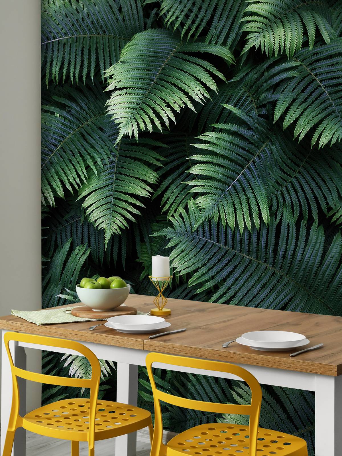 Large palm leaves