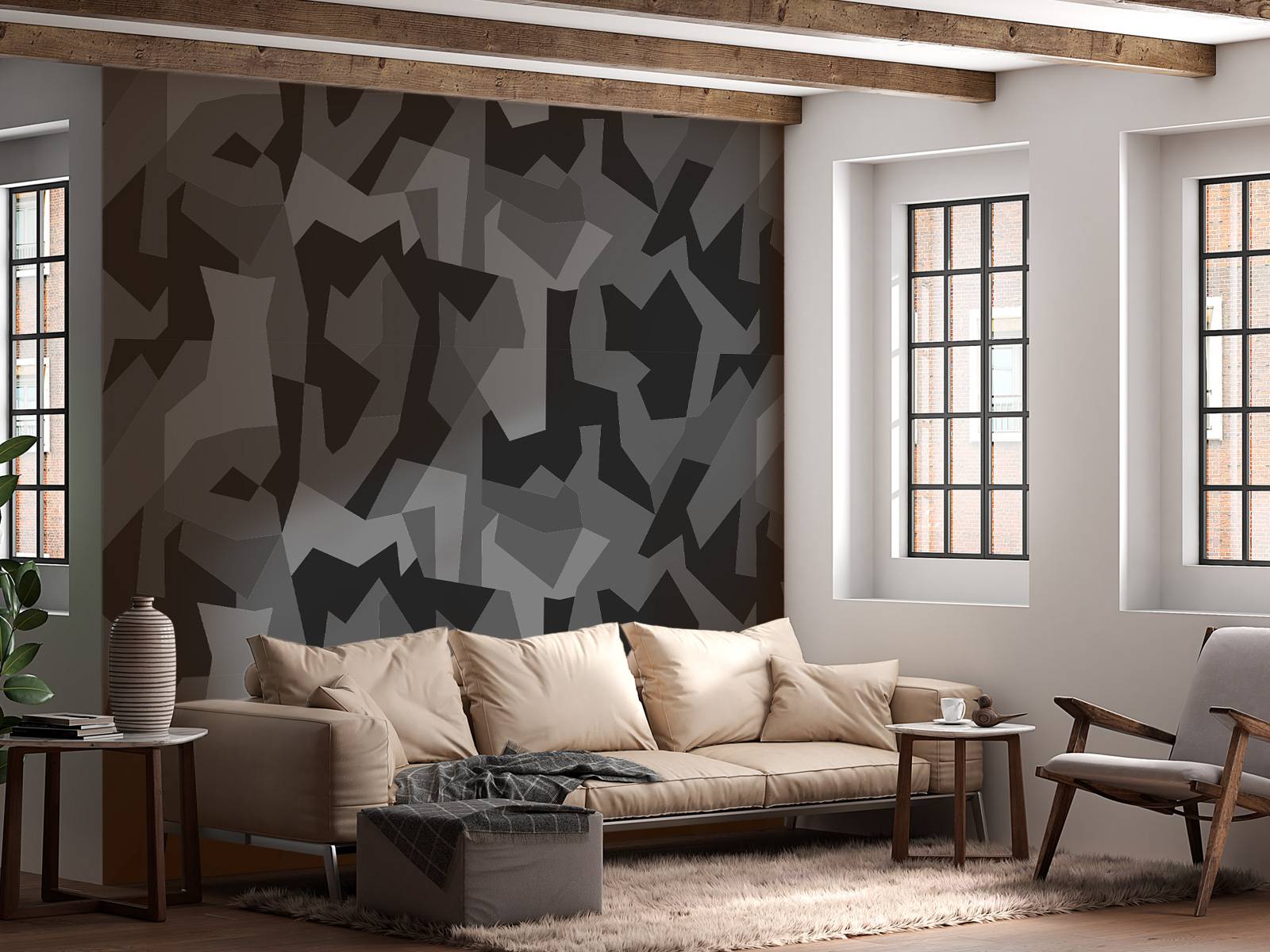 Grey pattern, dark