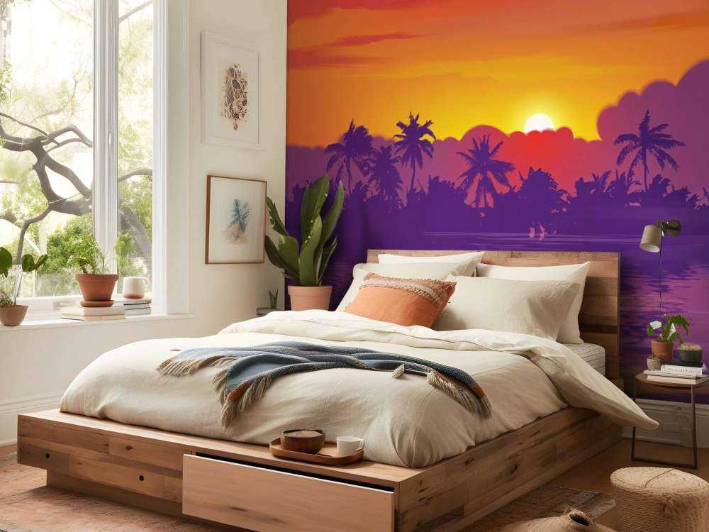 Colored sunset