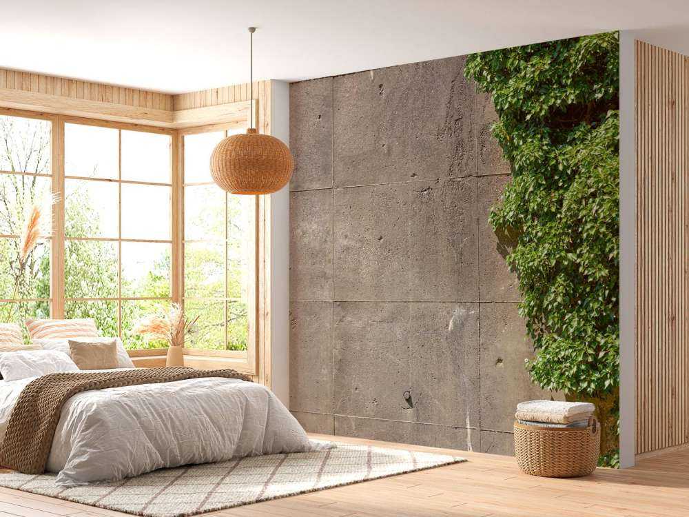 Concrete with bush 