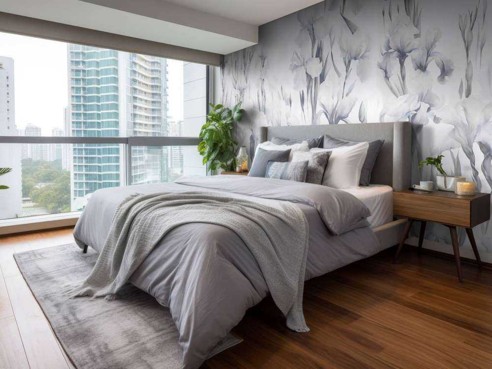 Irises Dance Seamless Gray