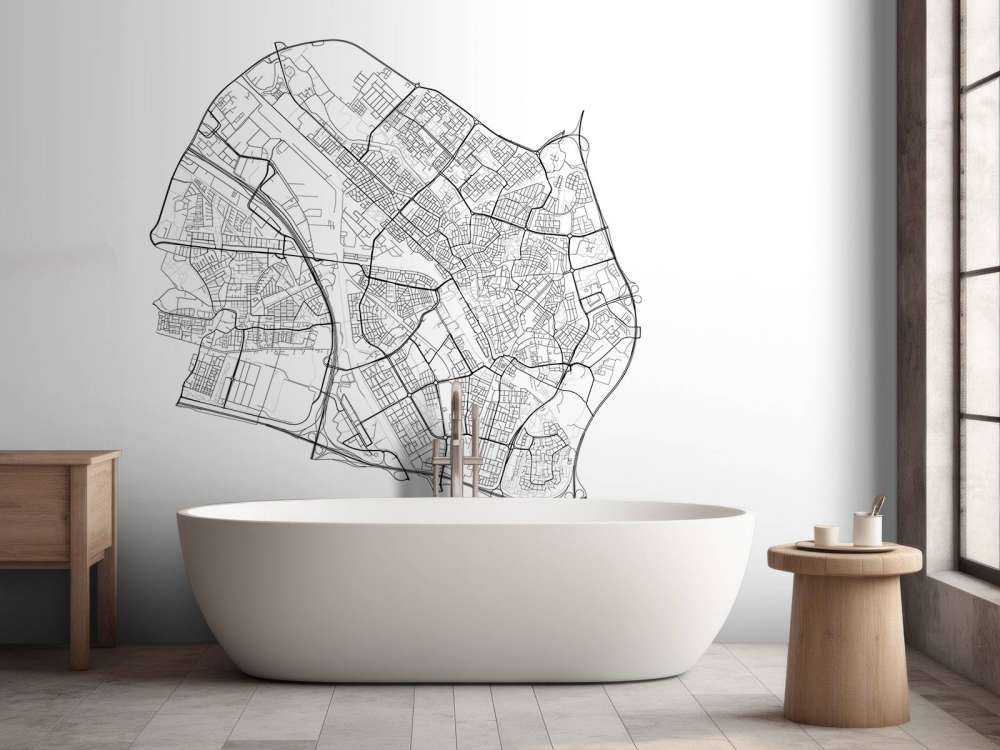 Map of Utrecht, white