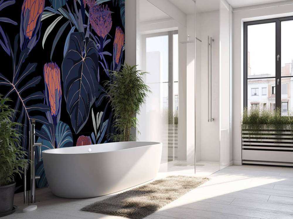 Pattern with tropical plants