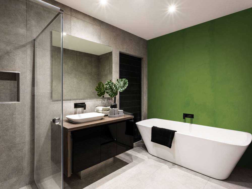 Avocado green concrete