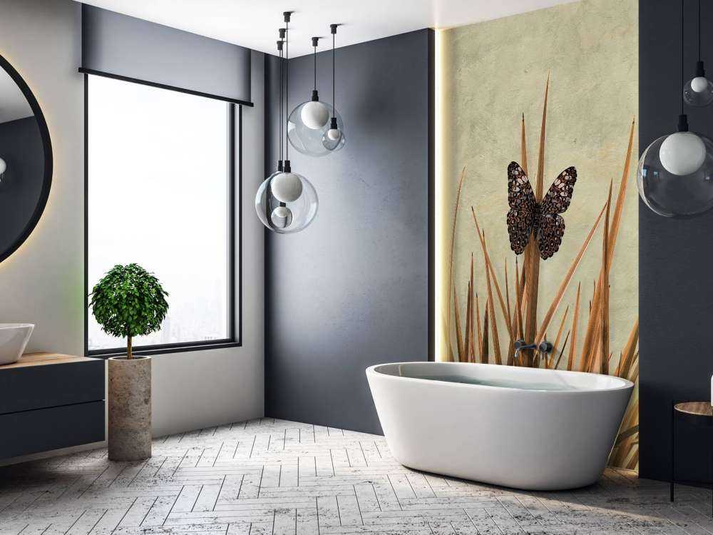 Butterfly near old wall