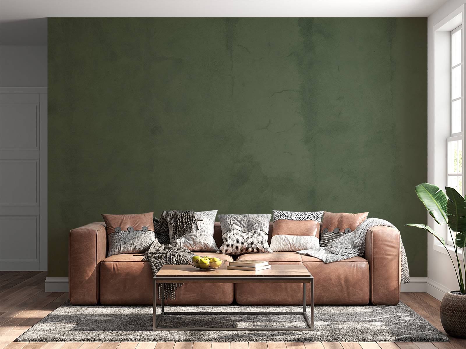 Olive green concrete