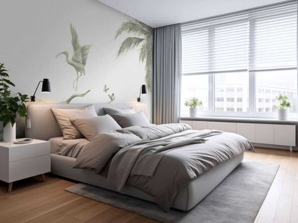 Branch with jungle animals in green