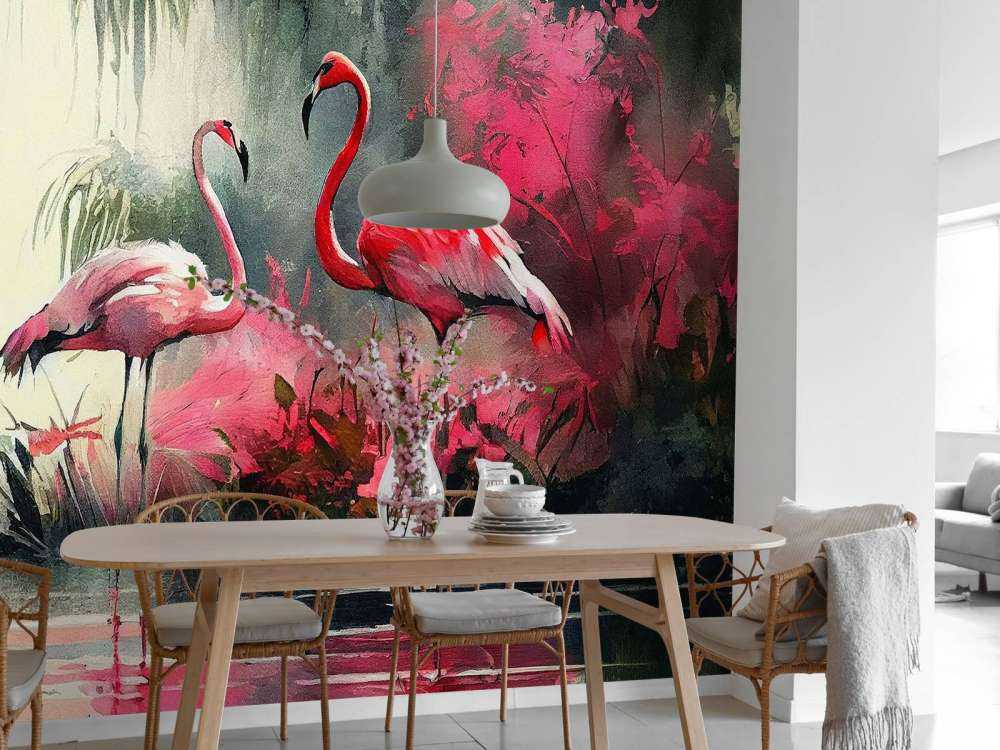 Carmine Flamingo Sketch