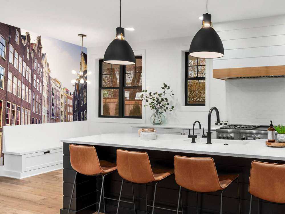 Amsterdam houses on the canal