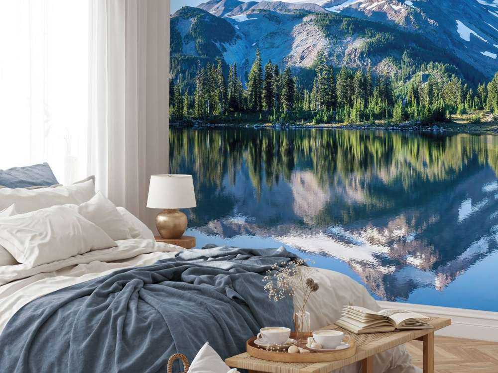 Photo wallpaper mountains of snow