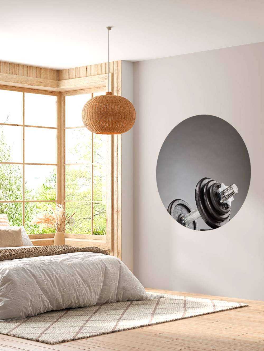 Dumbell with black discs