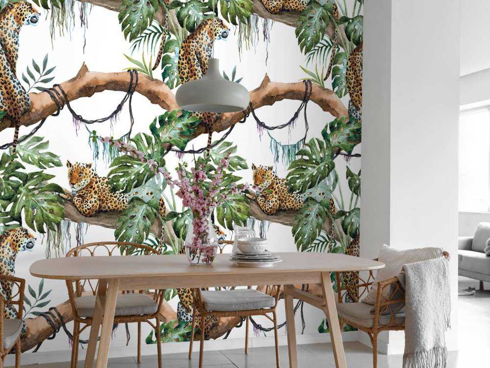 Watercolour leopards