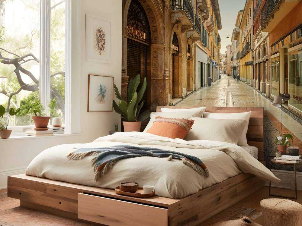 Shopping street in Italy