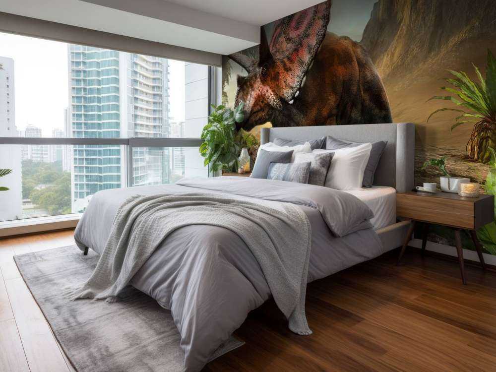 Torosaurus in the forest