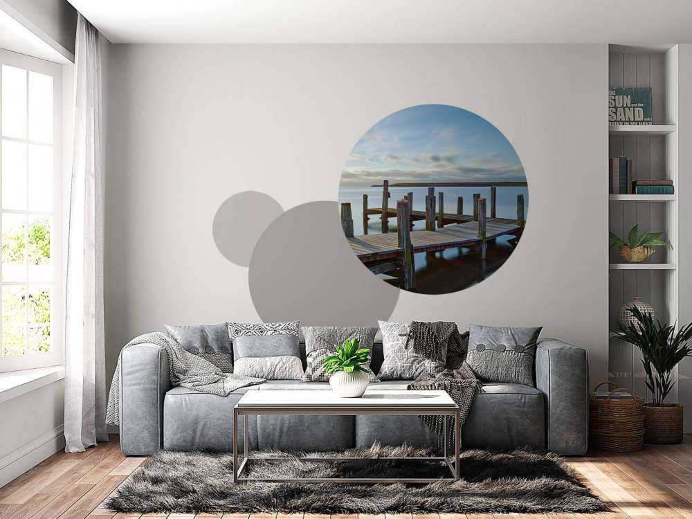 Wooden jetty at sunrise