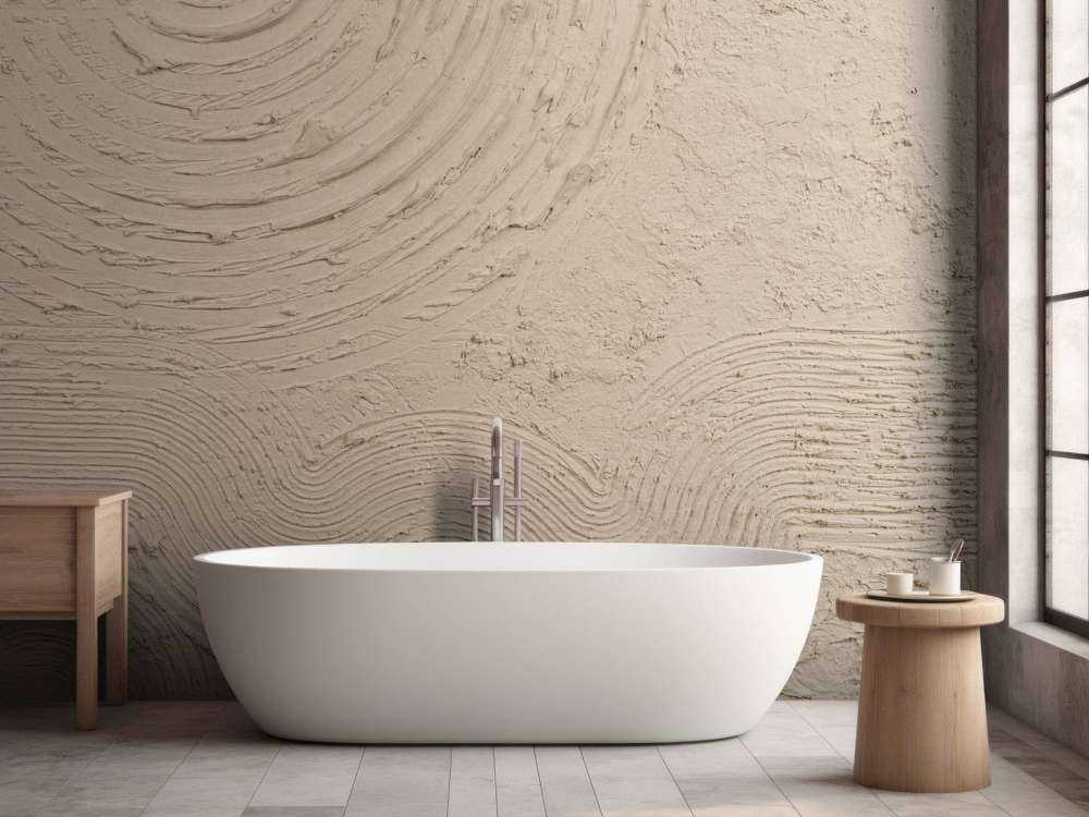 Organic shapes and lines in taupe