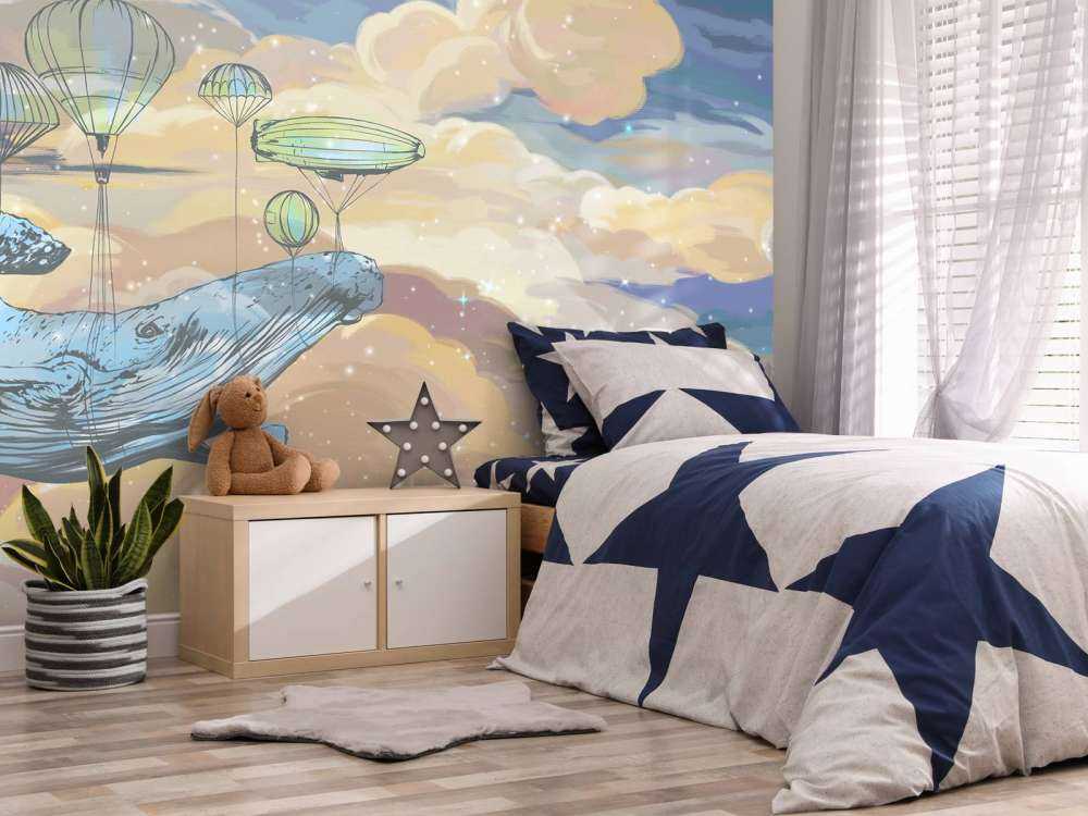 Whale with his hot air balloons