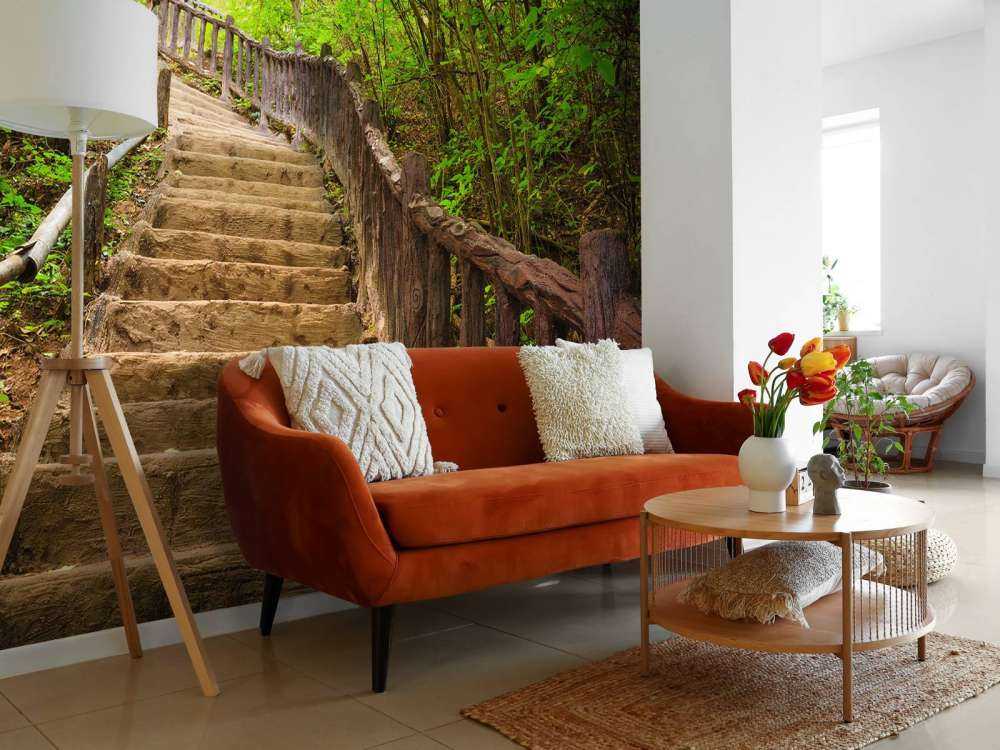 Stairs in a forest