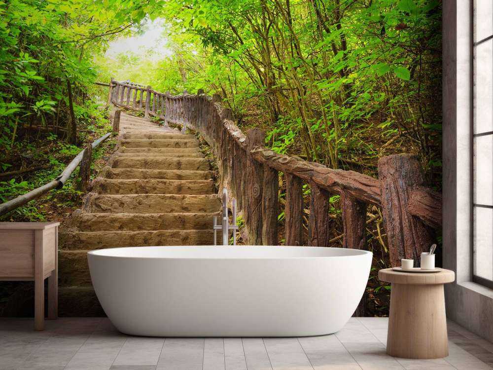Stairs in a forest