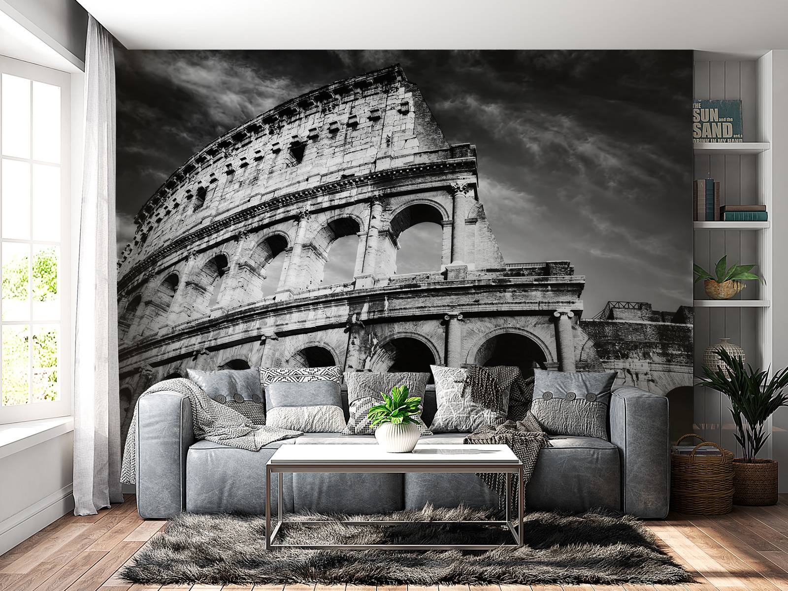 Muralo Non-Woven Photo Wallpaper 405 X 270 Cm Roma Italy Colosseum Stone Living Room Bedroom XXL 405 Cm X Height 270 Cm