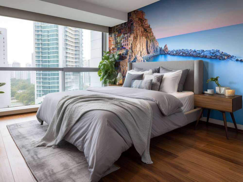 Village on a rock in Italy