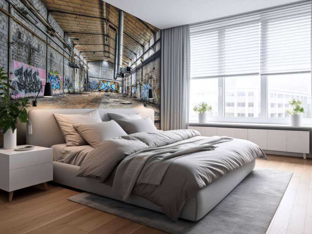 Old abandoned factory hall