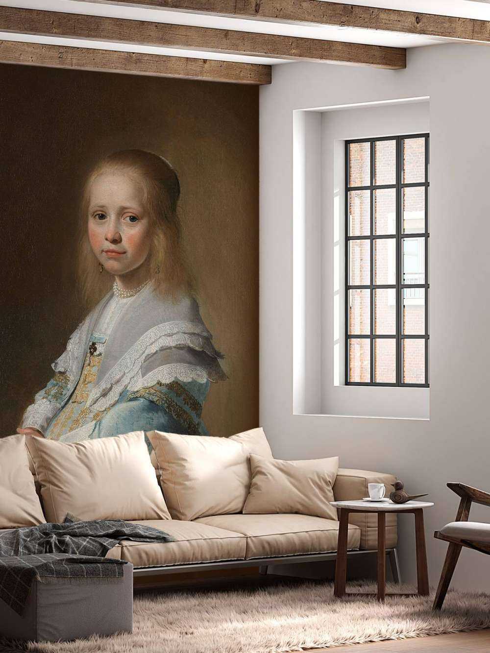 Portrait of a girl in blue