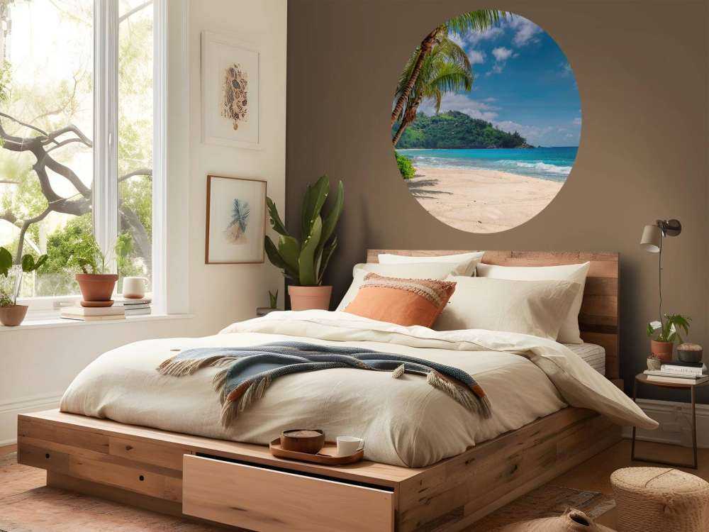 Beautiful beach with palms